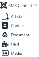 Insert document using CMS Content dropdown