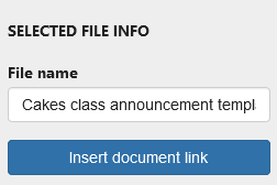 Insert document link